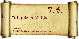 Tulipán Vilja névjegykártya